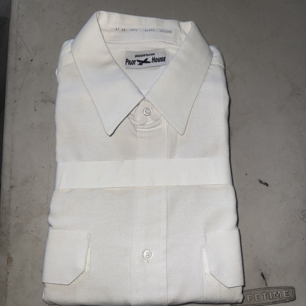Pilot Shirt‎ Mens Airline Pilots Fancy Dress White Shirt